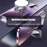 Original AG Matte Magsafe Case for iPhone 15 13 12 14 Pro Max 15 Plus Hard Acrylic Shockproof Bracket Stand Holder Magnet Cover