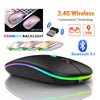 Bluetooth, Wireless Hand Orientation Right, Rechargeable, Backlight, Rollers, electronic Interface, USB Wireless, Rechargeable Bluetooth Wireless Mouse, Gaming Mouse. 