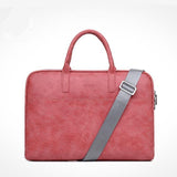 Waterproof Leather Laptop Case with Shoulder Strap