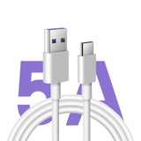 5A Fast Charging Cable USB C Charger Wire