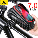 WILD MAN New Rainproof Bike Bag Bicycle Front Cell Phone holder with Touchscreen Top Tube Cycling Reflective MTB Accessories